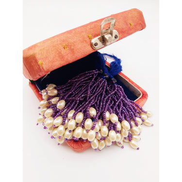 Violet Purple Bead Tassels Latkan, Indian Latkans, Beaded Danglers